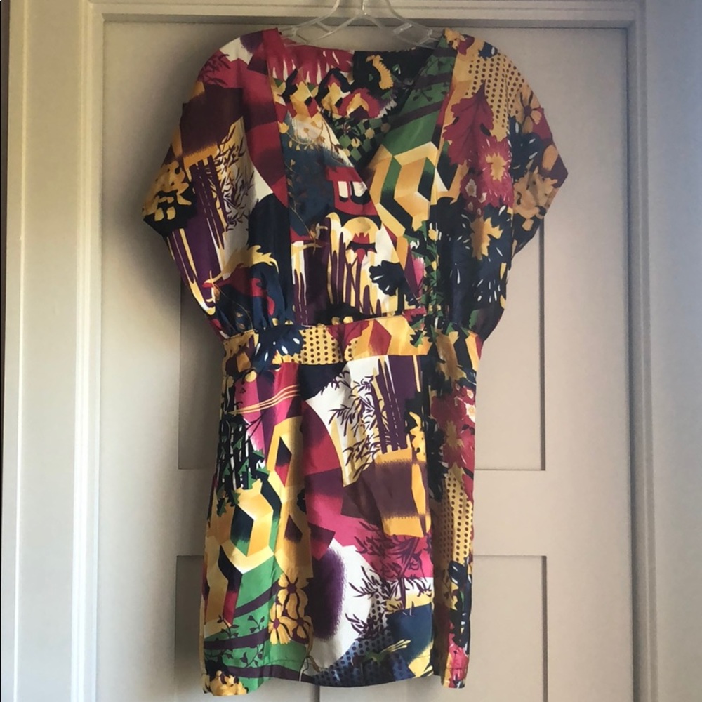 Colorful summer mini dress. Size S